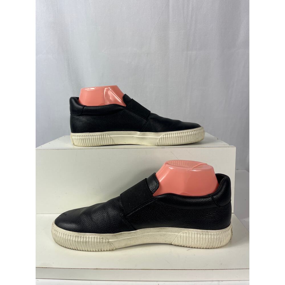 VINCE. Corbin Slip-on Sneaker in Black Leather. - Picture 3 of 11